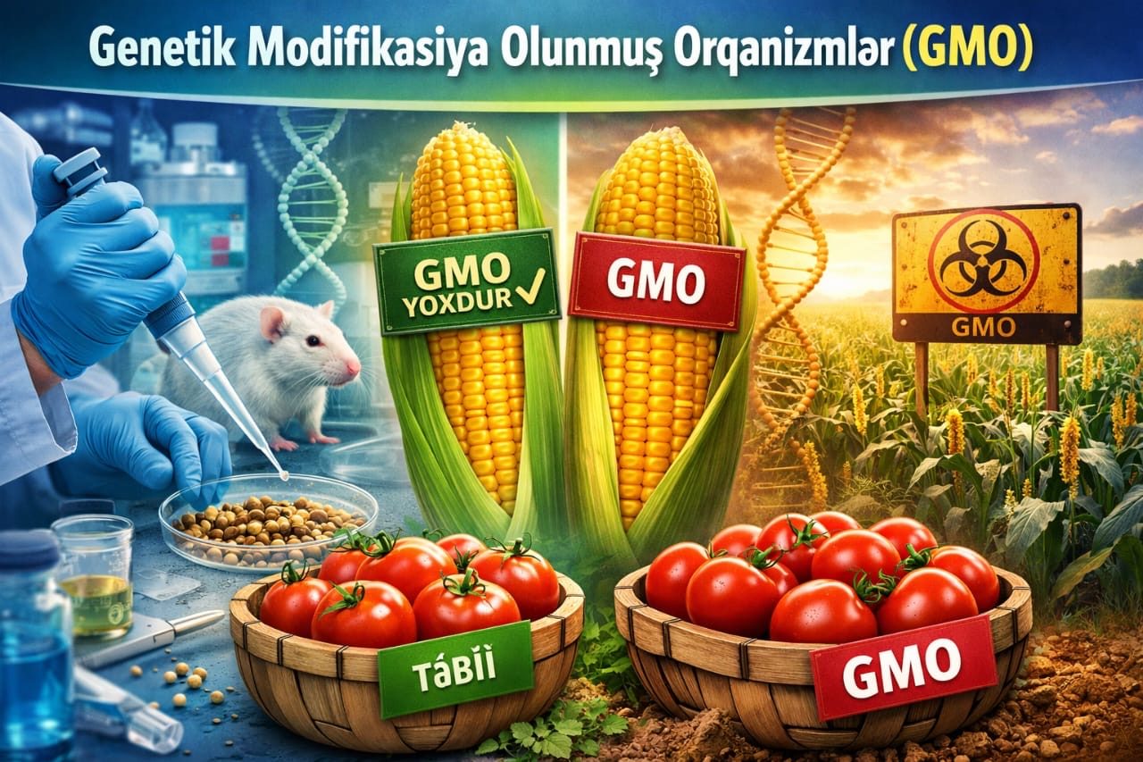 Geni dəyişdirilmiş qidalar: sağlamlıq üçün təhlükə varm?
