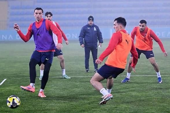 Azərbaycan millisi Sent Lüsiya oyunu öncəsi açıq məşq keçib 