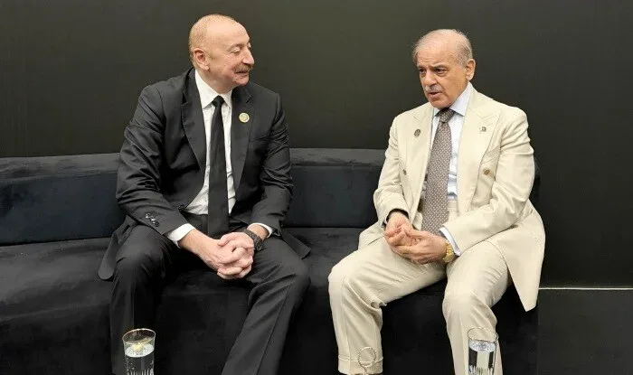 İlham Əliyev Şahbaz Şəriflə görüşüb