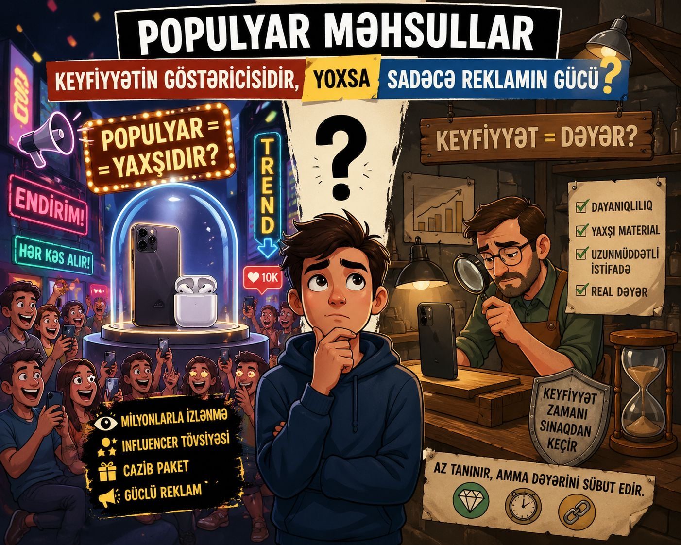 Populyar məhsullar keyfiyyətin göstəricisidir, yoxsa sadəcə reklamın gücü?