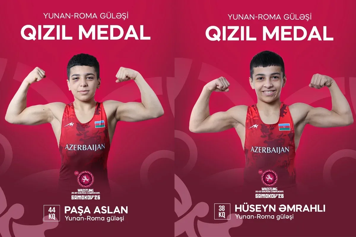 İki g&uuml;ləş&ccedil;imiz Avropa &ccedil;empionatında qızıl medal qazanıb

