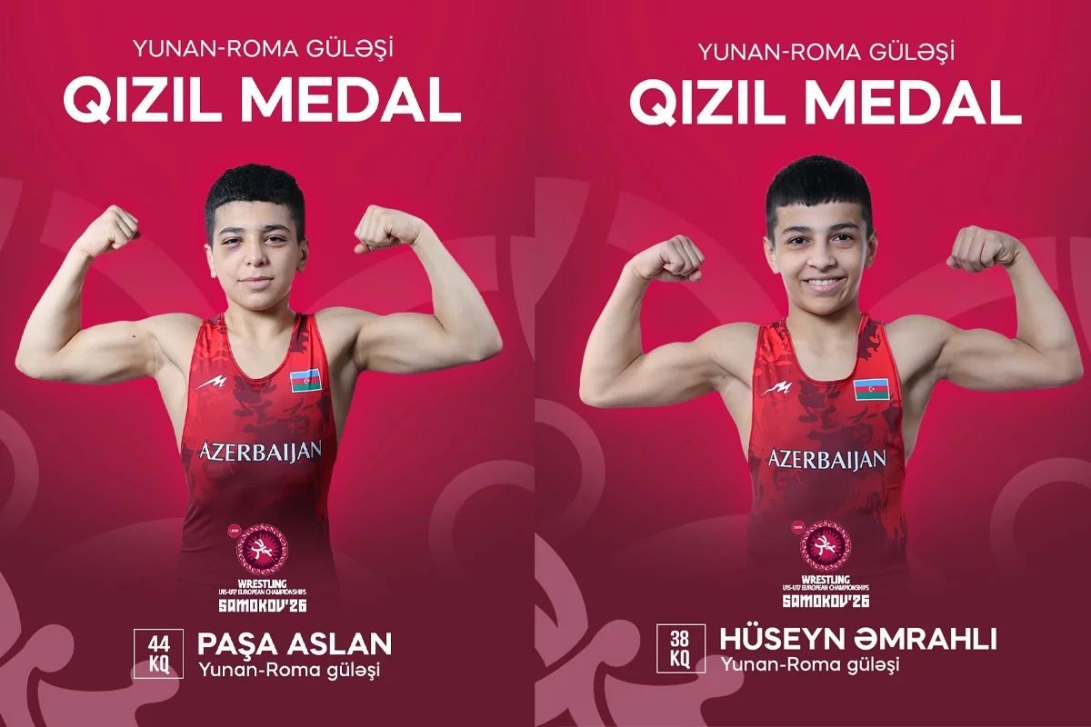 Azərbaycan güləşçiləri Avropada iki qızıl medal qazanıb