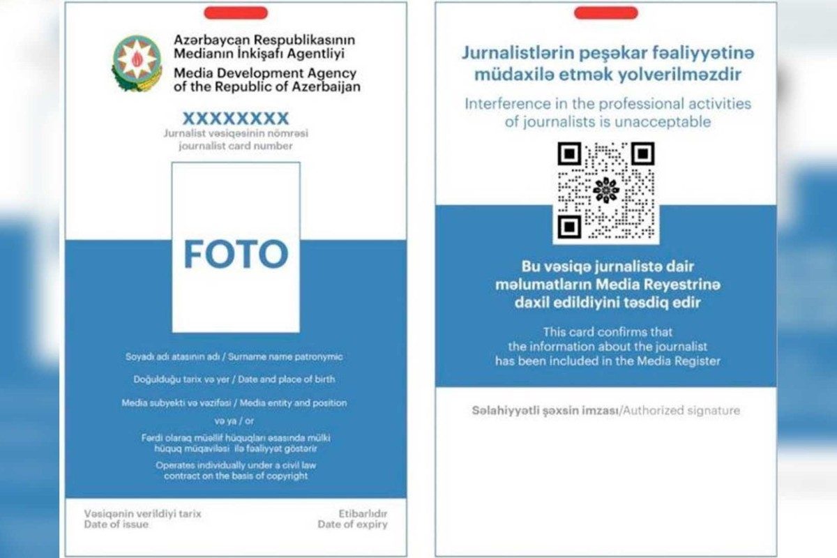 Jurnalist vəsiqəsinin verilməsinə və dəyişdirilməsinə g&ouml;rə &ouml;dəniş ləğv edilir
