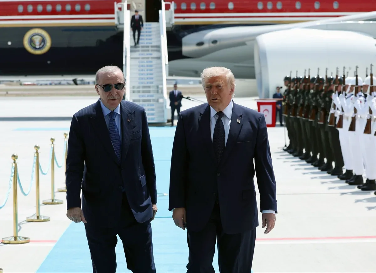Ankarada Donald Trampın rəsmi qarşılanma mərasimi olub