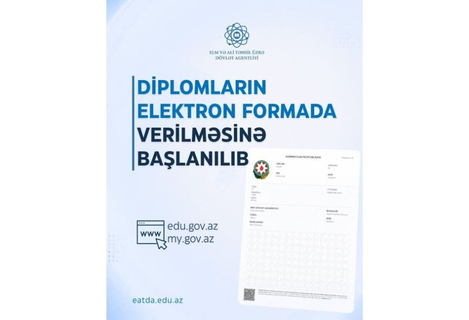 Elektron diplomlar məzunlara təqdim olunur- AÇIQLAMA