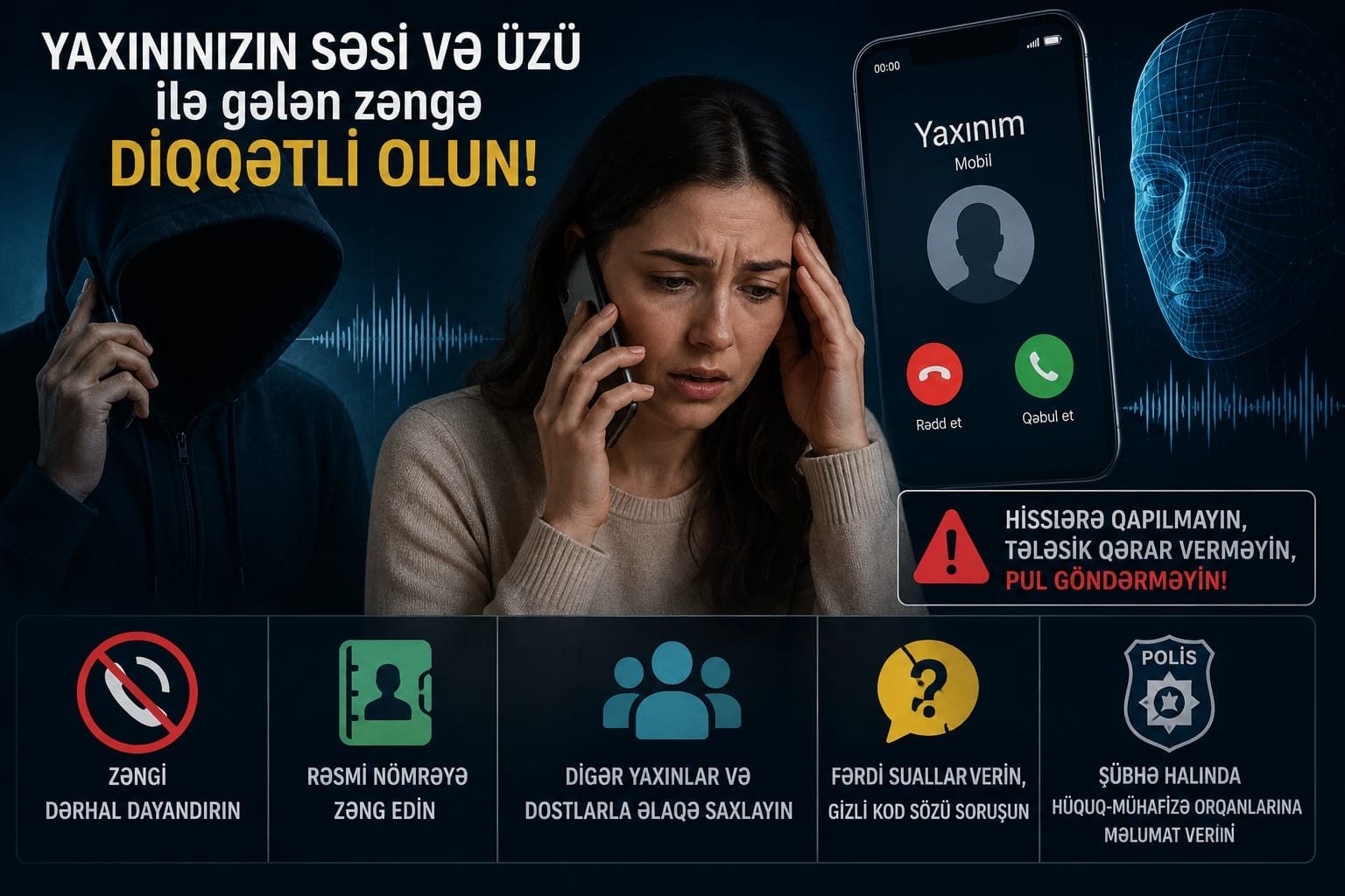 “Süni intellektlə saxtalaşdırılan zənglərdə ilk addım telefonu dərhal bağlamaqdır”-EKSPERTDƏN AÇIQLAMA