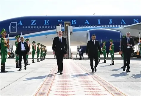 Prezident İlham Əliyev Türkmənistana işgüzar səfərə gəlib 